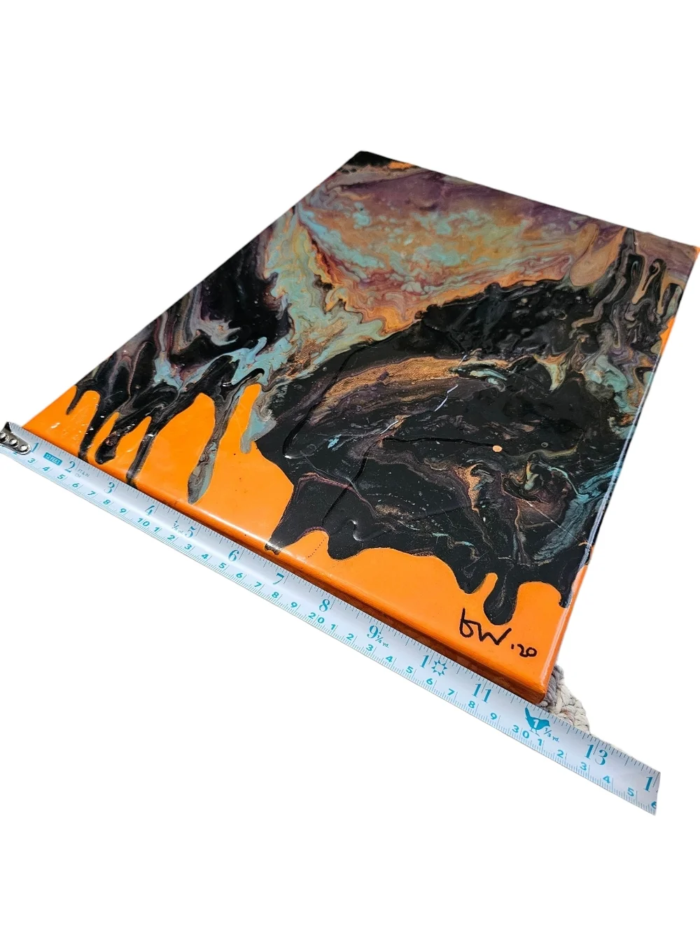 Abstract Resin Drip Painting Canvas - 12x16
